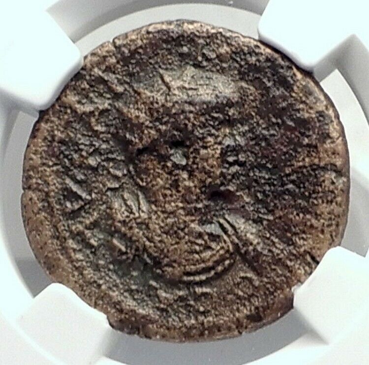 MAXIMINUS I Thrax Perge Pamphylia Ancient Roman Coin CULT IDOL TEMPLE NGC i77477