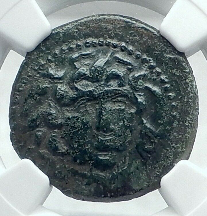 AMPHIPOLIS Macedonia 148-31BC Ancient Greek Coin GORGONEION ATHENA NGC i77633