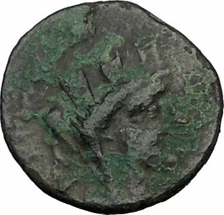 TARSUS in CILICIA 2-1stCenBC Tyche Sandan Lion Pyre Ancient Greek Coin i41639