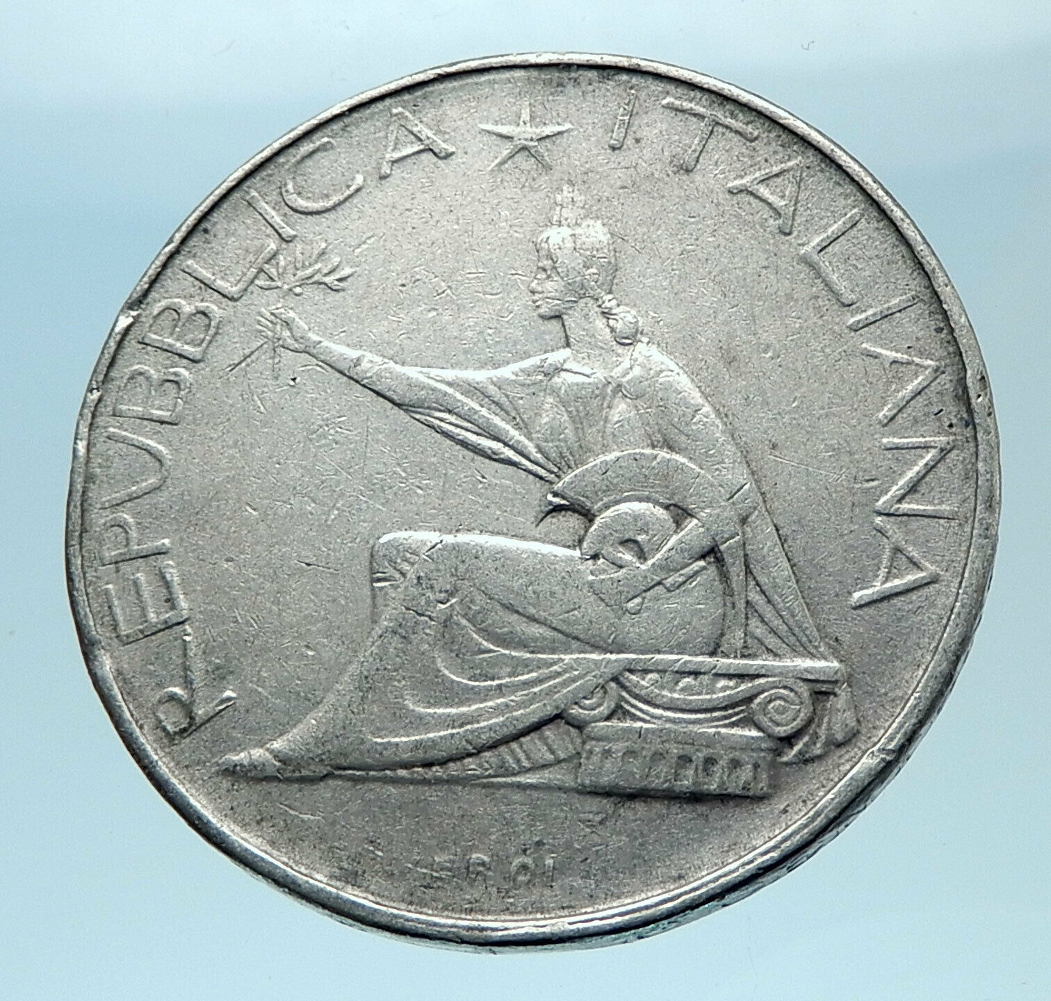 1961 ITALY Silver 500 Lire Coin ITALIAN UNIFICATION Rome Capital CHARIOT i77842