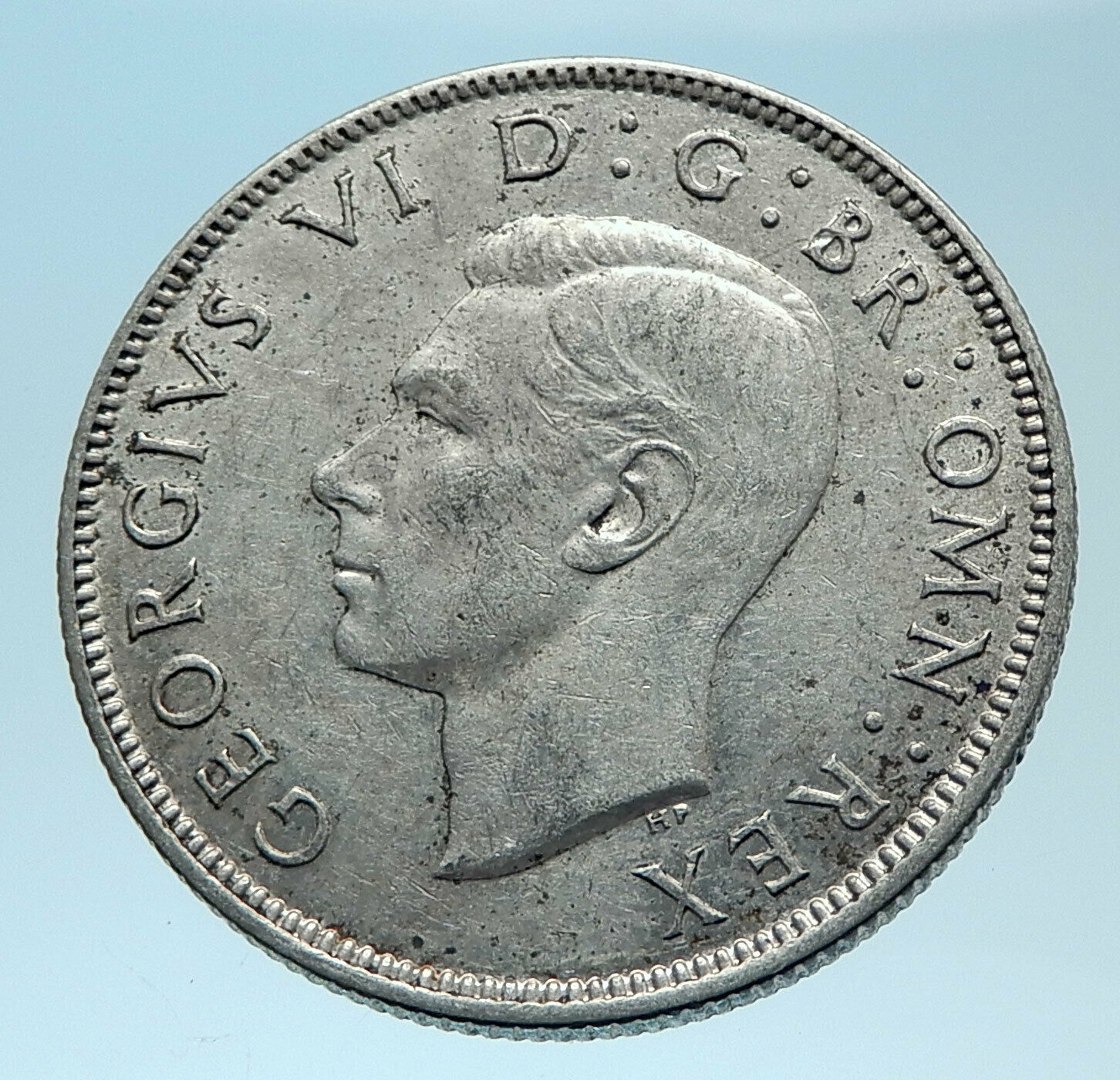 1943 United Kingdom Great Britain GEORGE VI Silver Florin 2Shillings Coin i78100