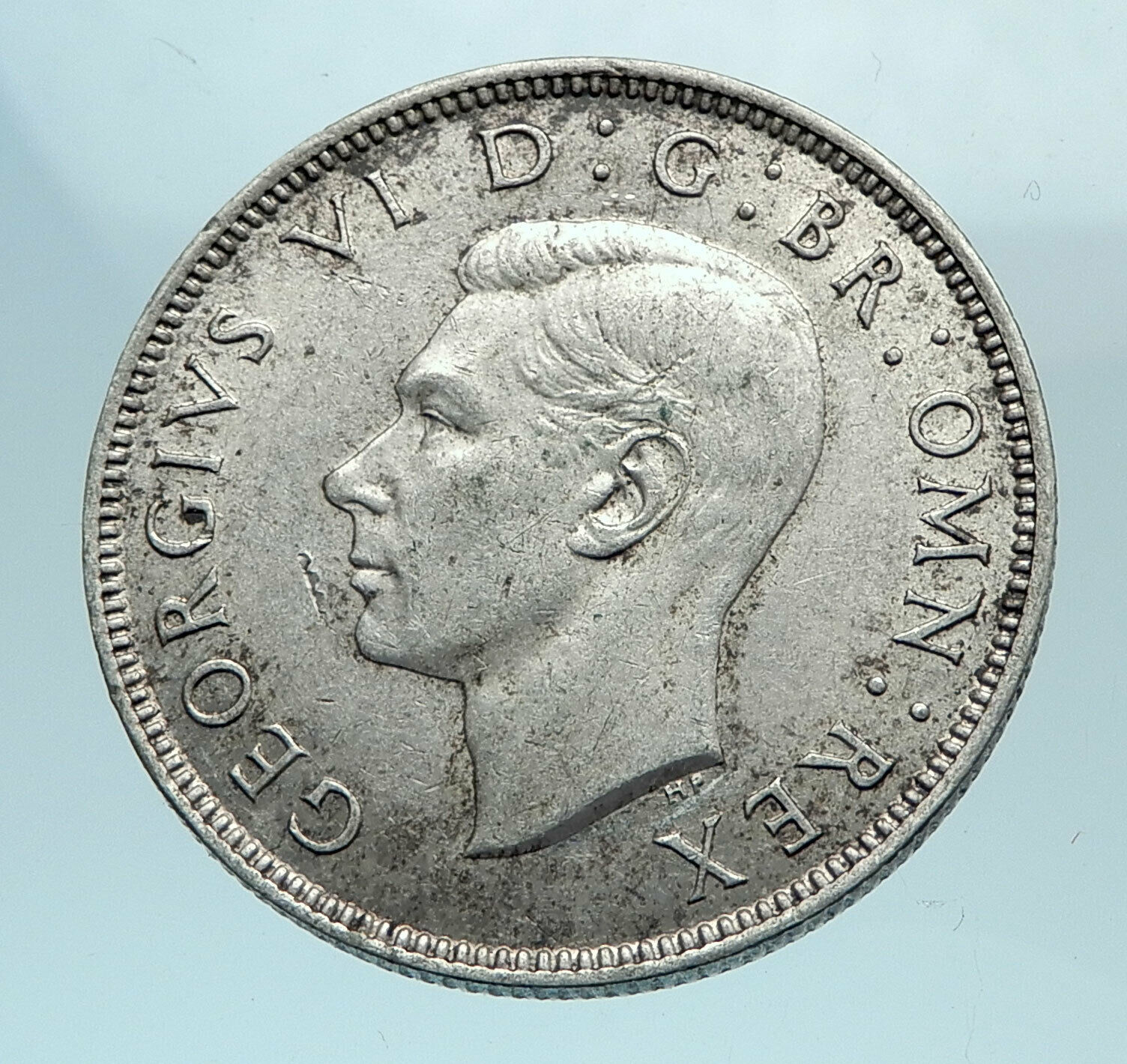 1943 United Kingdom Great Britain GEORGE VI Silver Florin 2Shillings Coin i78189