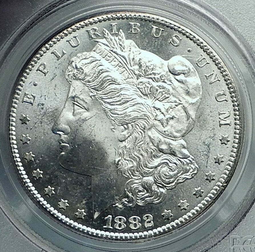 1882 UNITED STATES of America SILVER Morgan US Dollar Coin EAGLE PCGS MS i78484