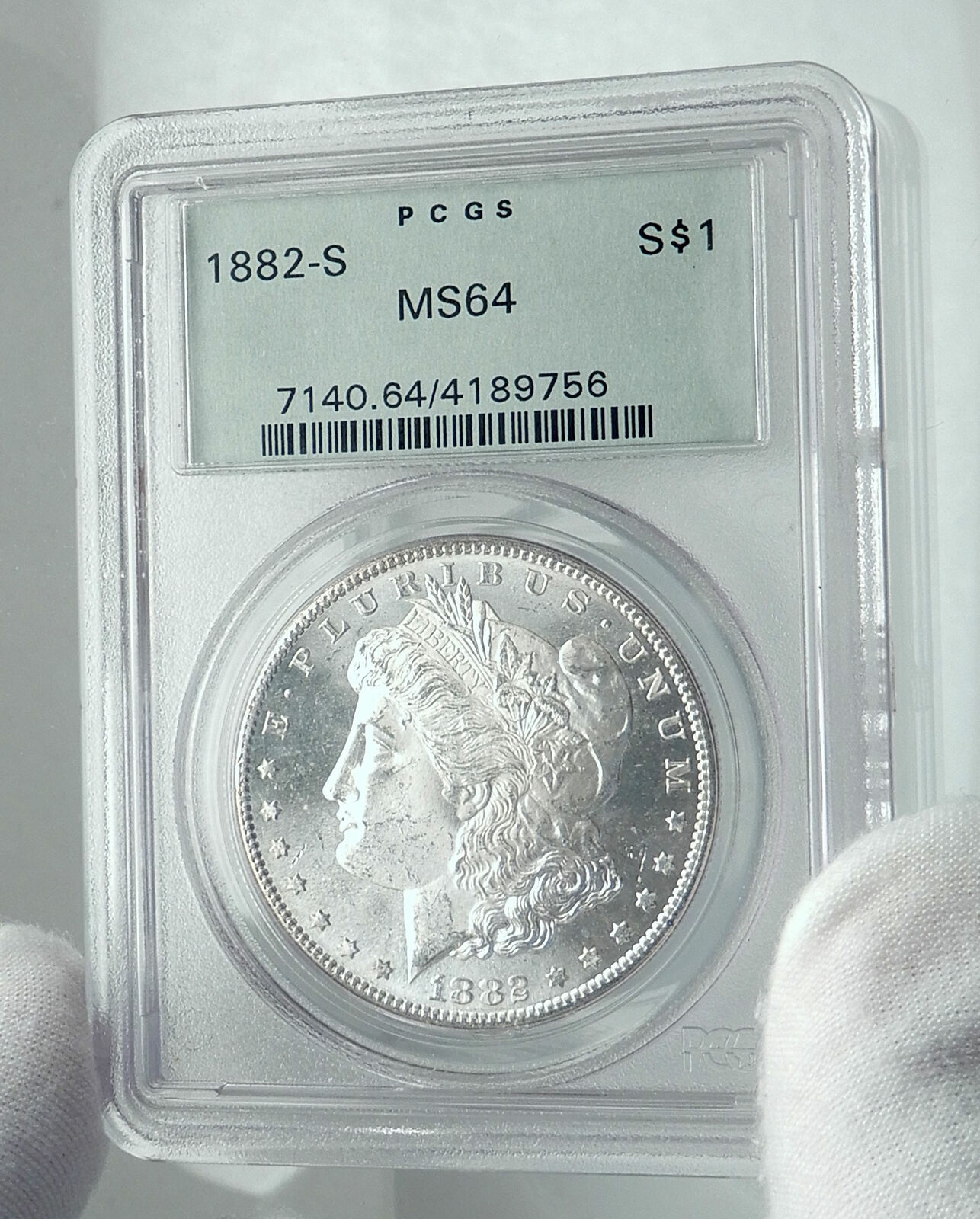 1882 UNITED STATES of America SILVER Morgan US Dollar Coin EAGLE PCGS MS i78484