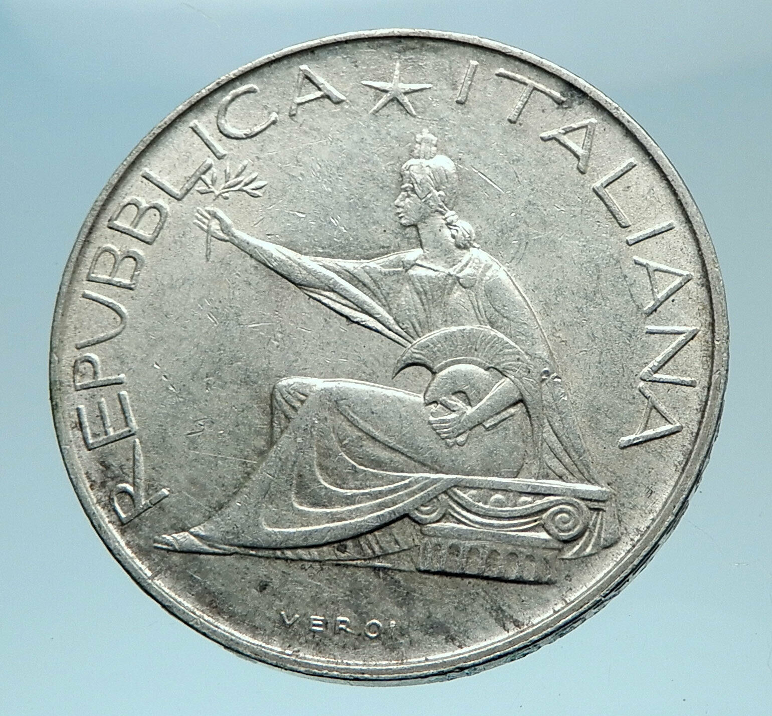 1961 ITALY Silver 500 Lire Coin ITALIAN UNIFICATION Rome Capital CHARIOT i78344