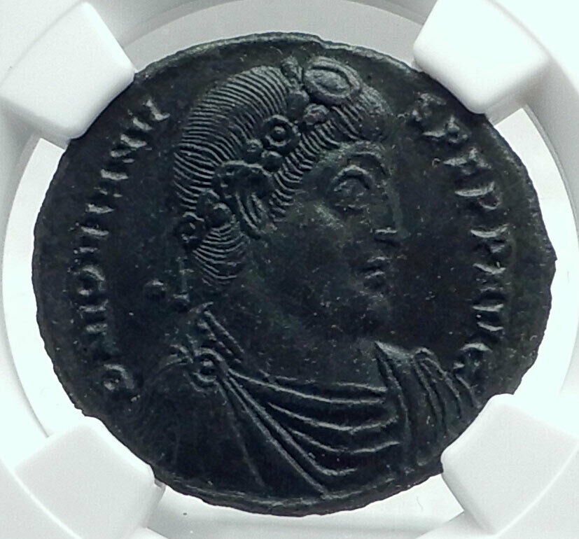 JOVIAN Authentic Ancient 363AD Thessalonica AE1 Genuine Roman Coin NGC i78520