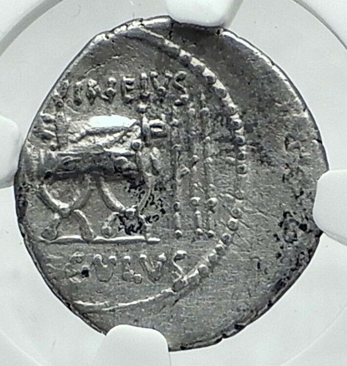 Roman Republic 42BC Praetor Livineius Regulus Praefect Silver Coin NGC i78640