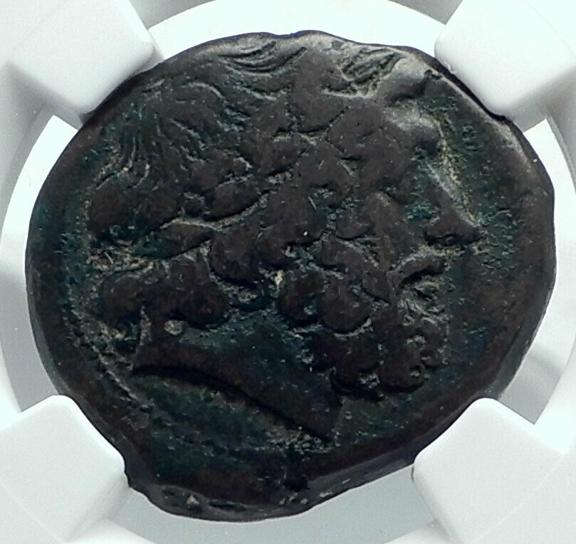 ANTIOCHOS III MEGAS Seleukid Ancient RARE 26mm Greek Coin w ELEPHANT NGC i78678