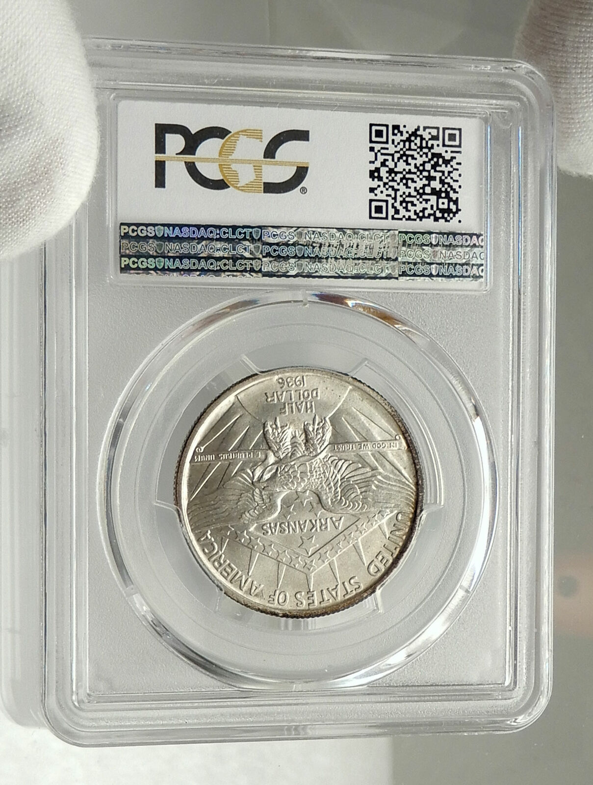 1936 ARKANSAS Robinson Commemorative Silver Half Dollar Coin PCGS MS 65 i76453