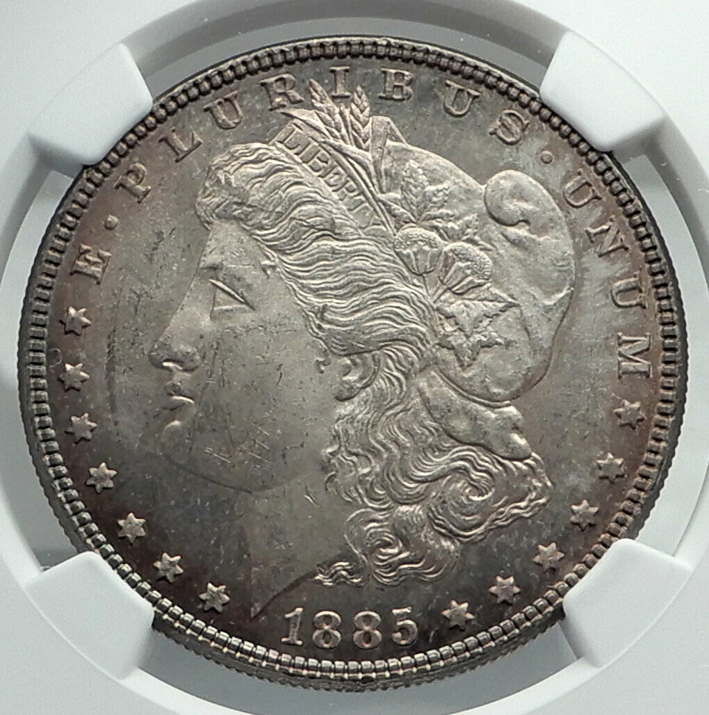 1885 UNITED STATES of America SILVER Morgan US Dollar Coin EAGLE NGC MS i79592