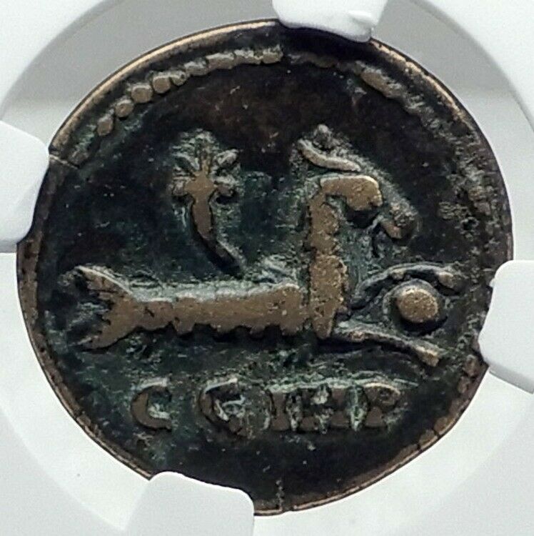 MACRINUS 217AD Parium MYSIA Authentic Ancient Roman Coin CAPRICORN NGC i79221