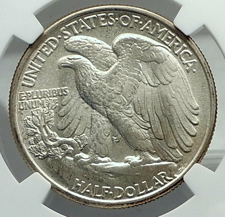 1942 UNITED STATES US Silver WALKING LIBERTY Half Dollar Coin EAGLE NGC i79697