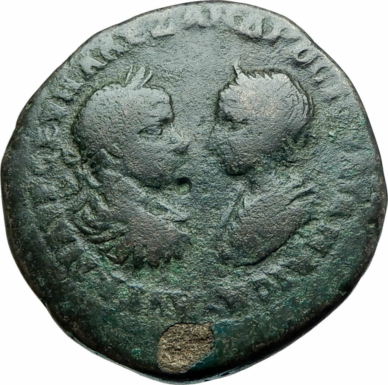 SEVERUS ALEXANDER & JULIA MAESA Marcianopolis Ancient Roman Coin HOMONOIA i78970