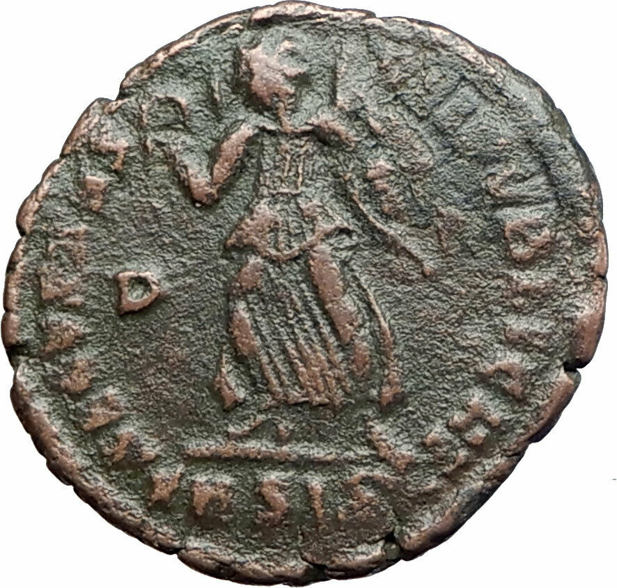 VALENTINIAN I 364AD Authentic Ancient Roman Coin ANGEL VICTORY NIKE i80187