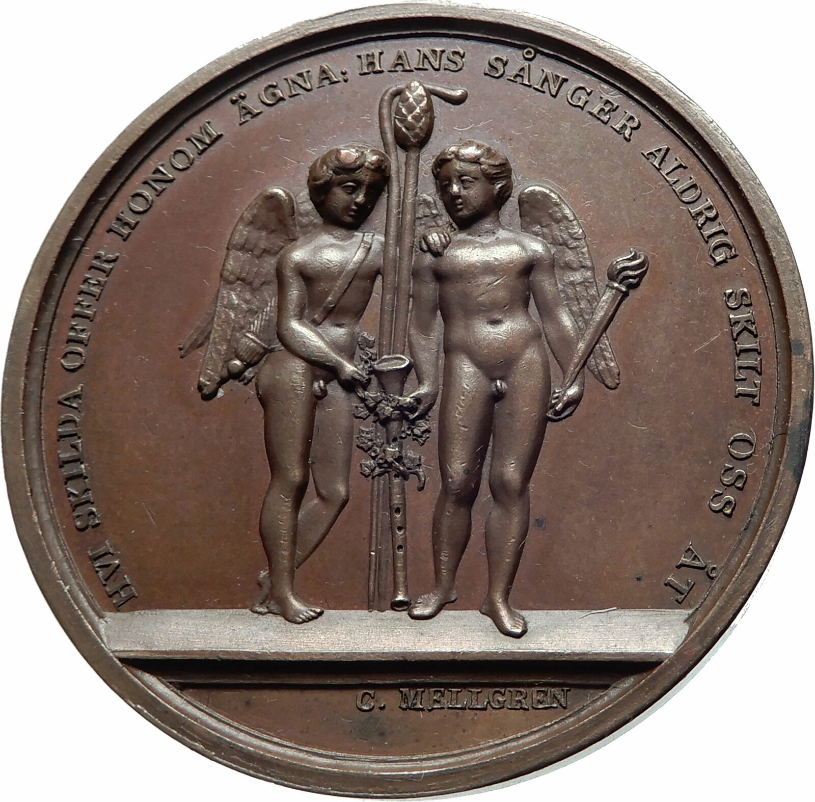 1959 SWEDEN Musician Entertainment Carl Michael Bellman Genuine Medal i80588