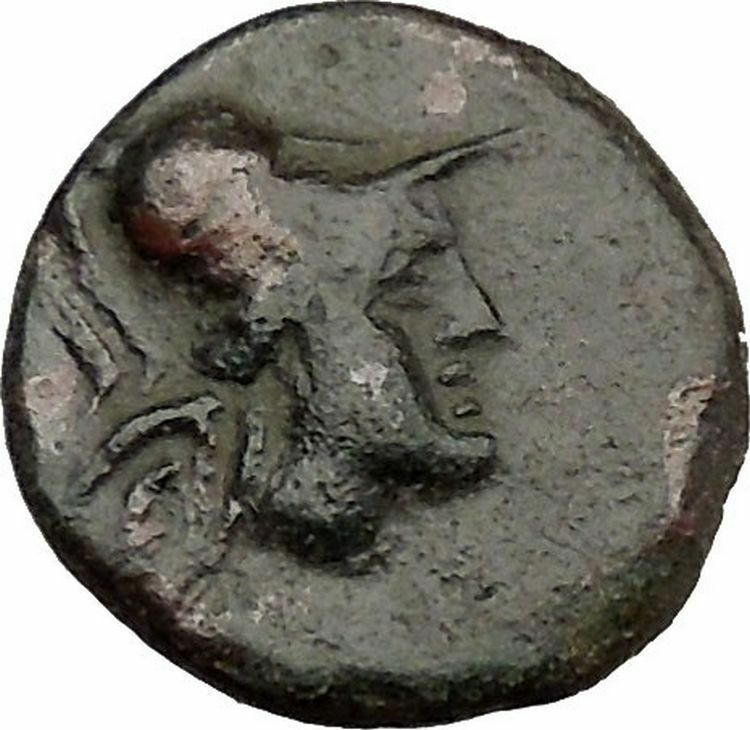 PANTIKAPAION in TAURIC CHERSONESOS 3-2CenBC Ares Galley Ship Greek Coin i38514