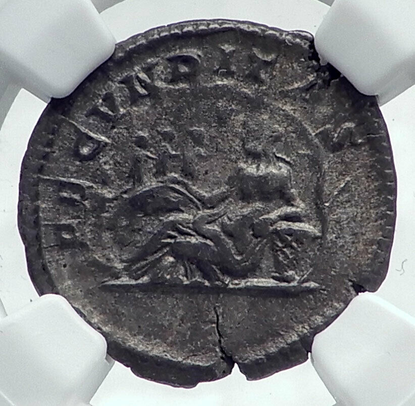 JULIA DOMNA Authentic Ancient Silver Roman Coin FOUR SEASONS TERRA NGC i81352