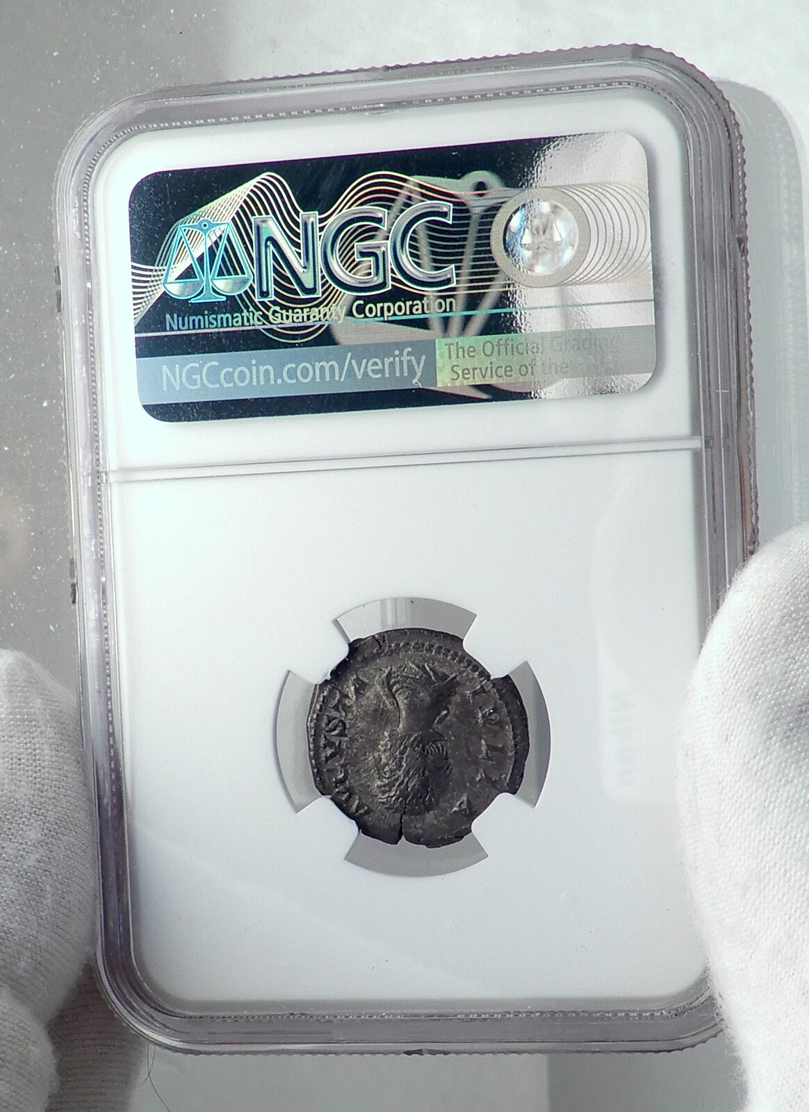 JULIA DOMNA Authentic Ancient Silver Roman Coin FOUR SEASONS TERRA NGC i81352