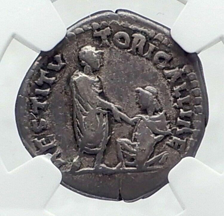 HADDRIAN & GALLIA Authentic Ancient RESTITVTOR GALLIAE Silver Coin NGC i81459