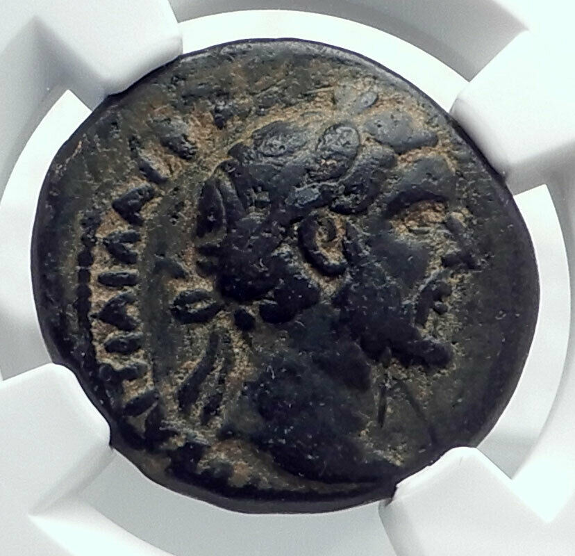 ANTONINUS PIUS Authentic Ancient 138AD RARE Roman Coin of HIEROPOLIS NGC i81545