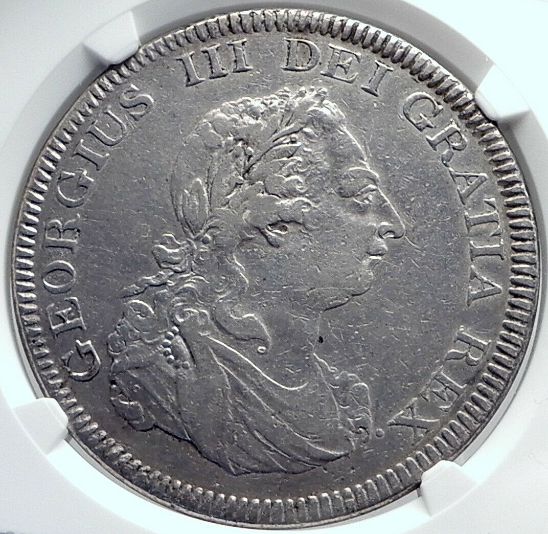 1804 GREAT BRITAIN UK George III Silver BANK DOLLAR 5 Shillings Coin NGC i81744