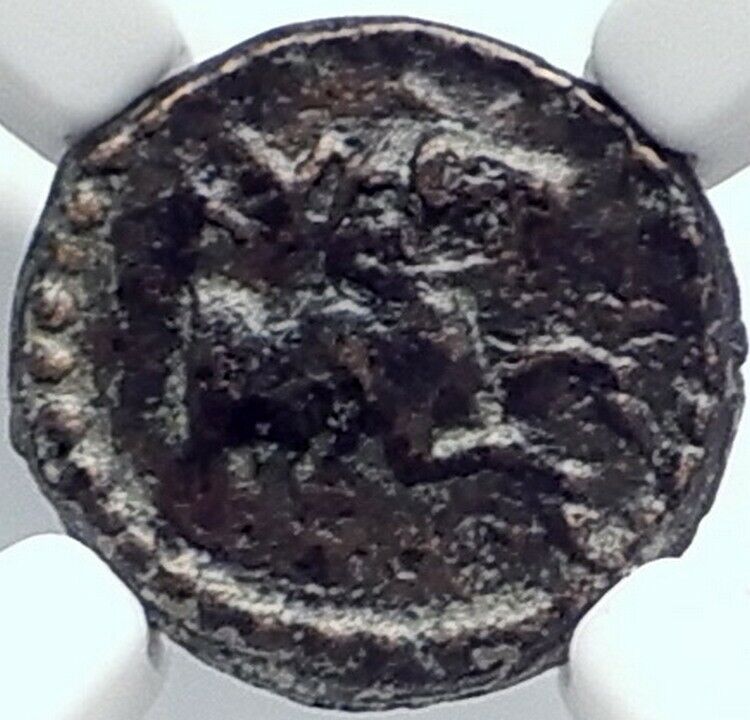 KYME in AEOLIS Authentic Ancient 1stCenBC Greek Coin HORSE QUIVER NGC i81853