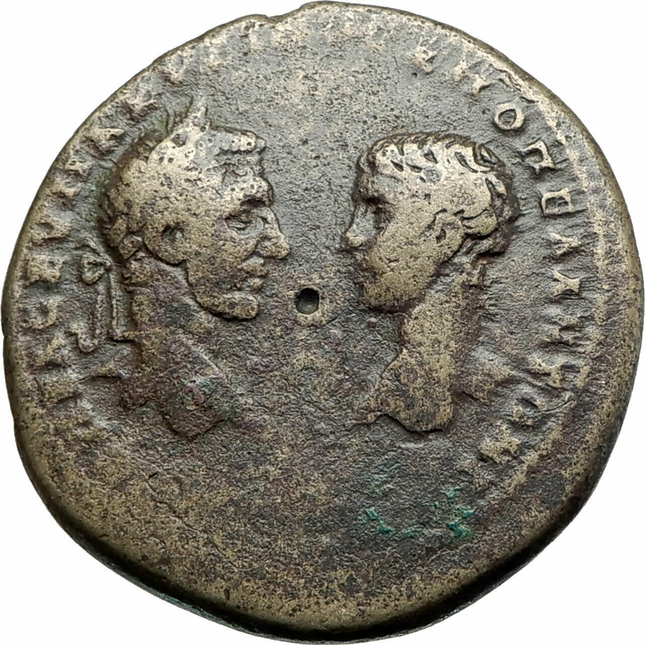 MACRINUS & SON DIADUMENIAN Ancient Marcianopolis Roman Coin w HERCULES i79966