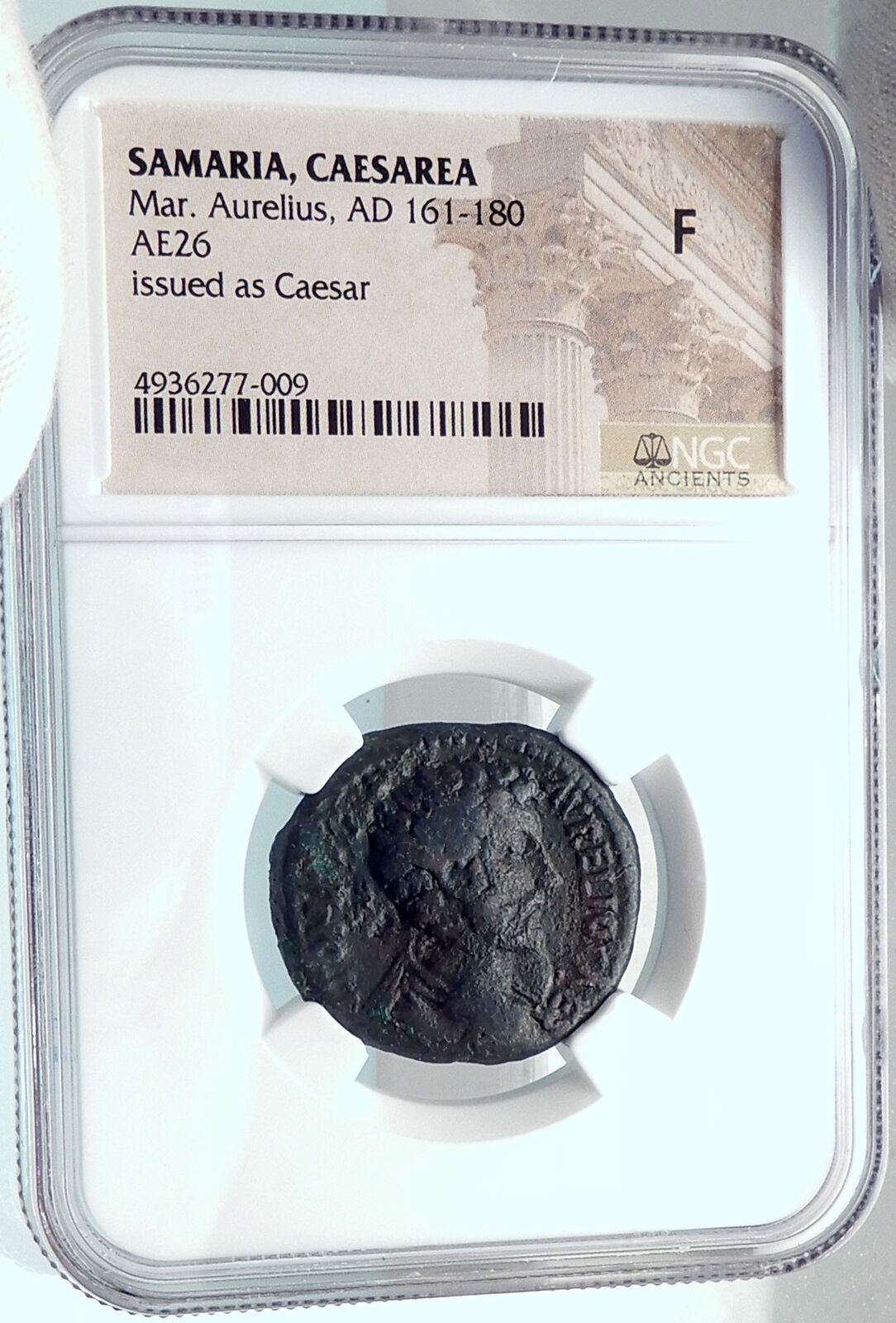 MARCUS AURELIUS Authentic Ancient Caesrea Maritima JUDAEA Roman Coin NGC i81906