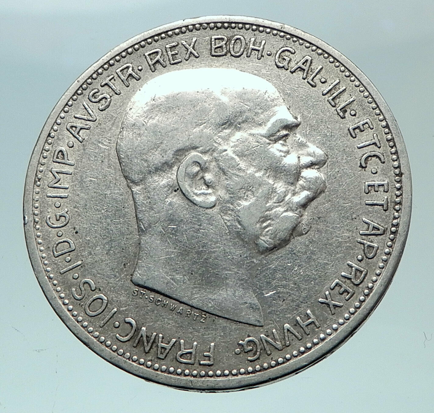 1912 AUSTRIA KING FRANZ JOSEPH I Eagle Genuine Silver 2 Corona Coin i81582