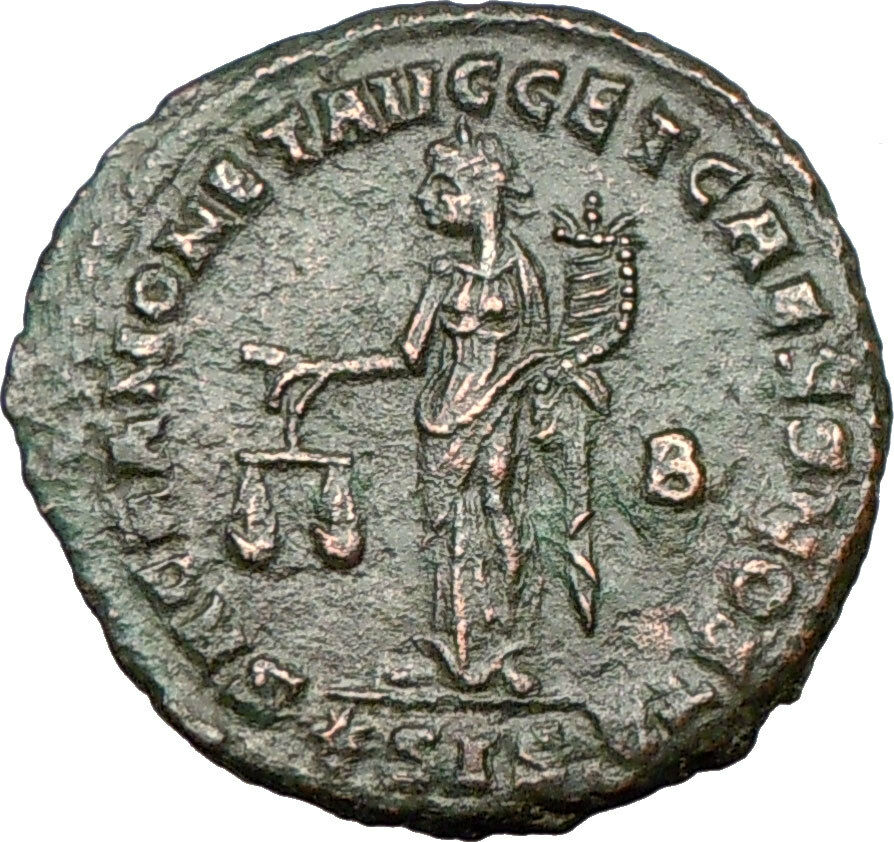 CONSTANTIUS I Constantine I father Ancient Roman Coin Funds Protectress i18737