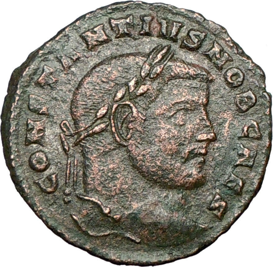 CONSTANTIUS I Constantine I father Ancient Roman Coin Funds Protectress i18737