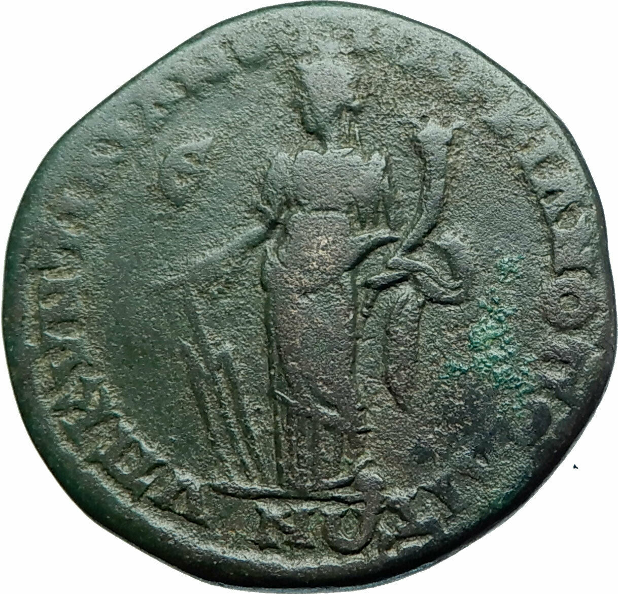 CARACALLA & JULIA DOMNA Marcianopolis Ancient 198AD Roman Coin TYCHE i79065