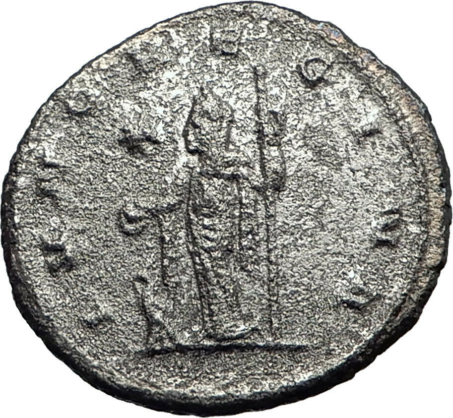 SALONINA Valerian I daughter in law Silver Ancient Roman Coin Juno i42312