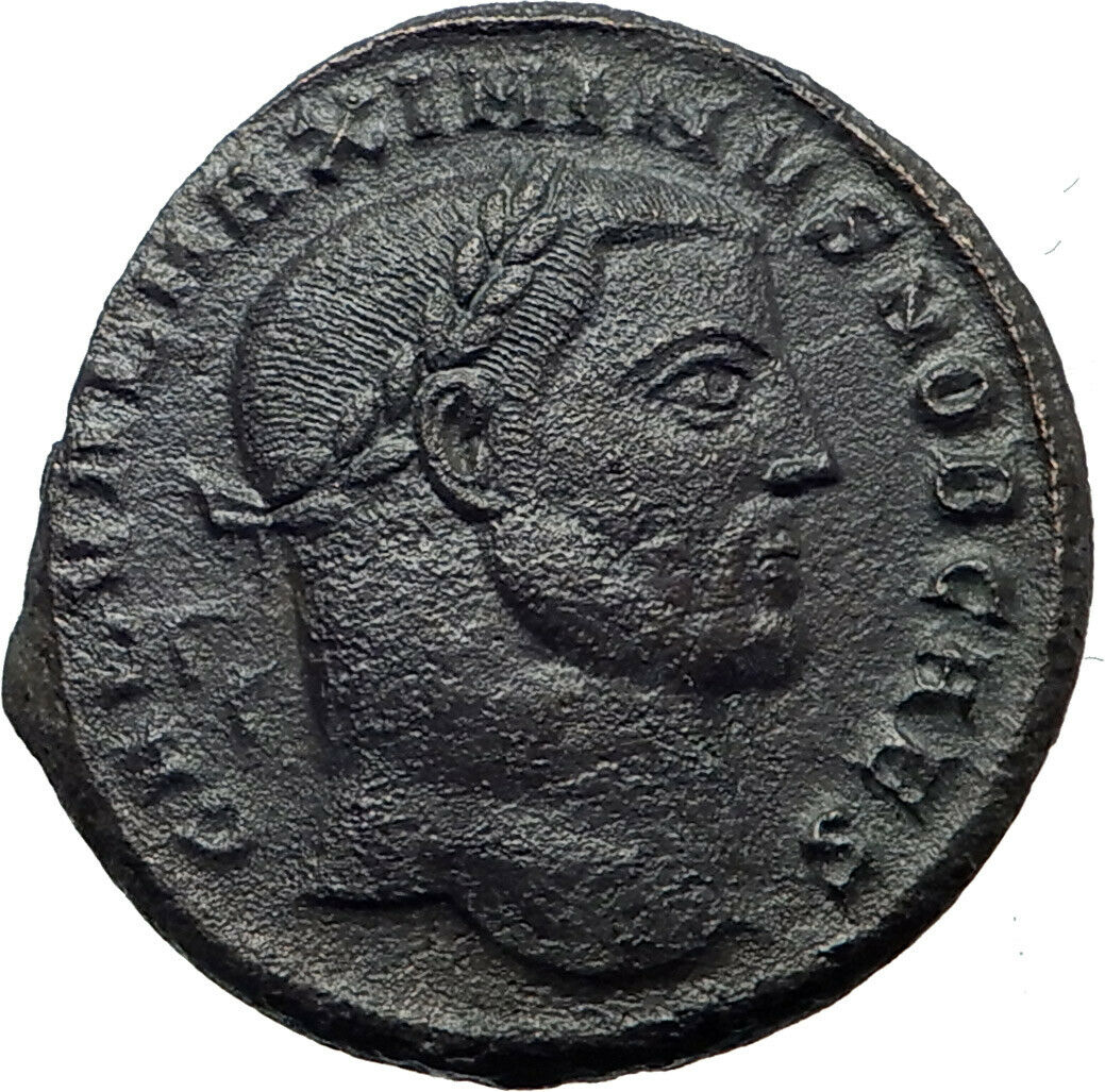 Maximinus II 'Daia' 310AD Ancient Roman Coin Genius Cult Protection i42276