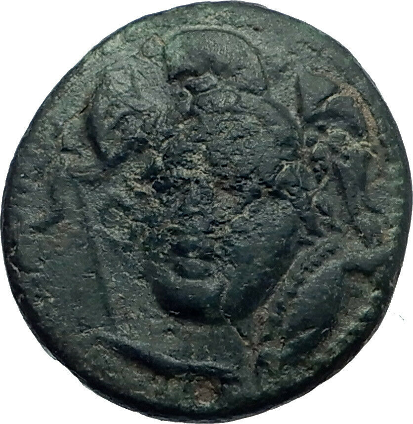 PHARSALOS in THESSALY 3rdCenBC Athena Horseman Ancient Greek Coin i43652