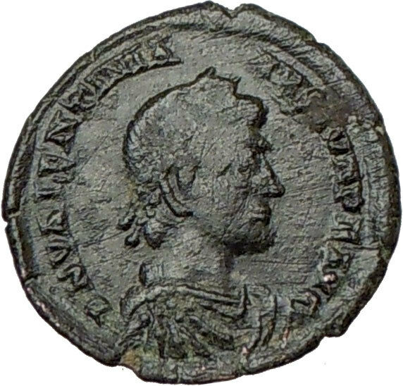 VALENTINIAN II 378AD Ancient Roman Coin ROMA w Victory and spear i19834