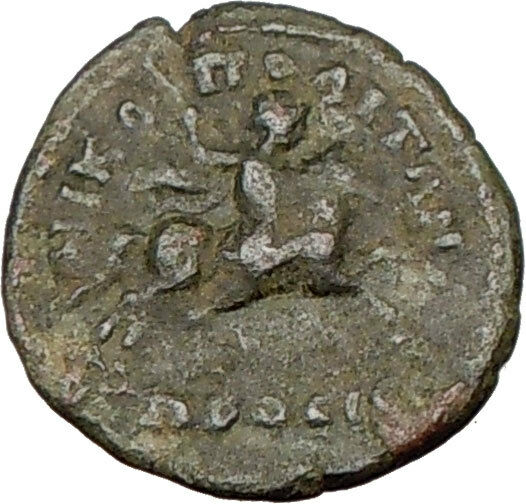 SEPTIMIUS SEVERUS on Horse Nicopolis Ancient Roman Coin i17302