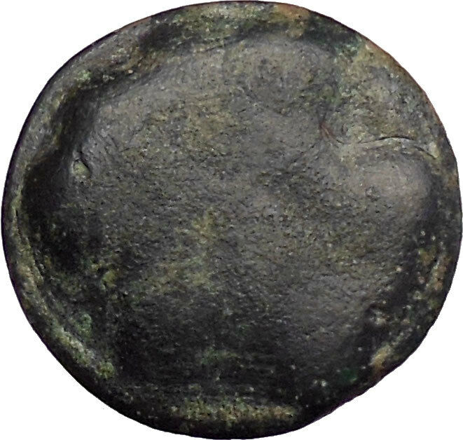 SELINOS in SICILY 450BC Gorgoneion Selinon Leaf Ancient Greek Coin i28240