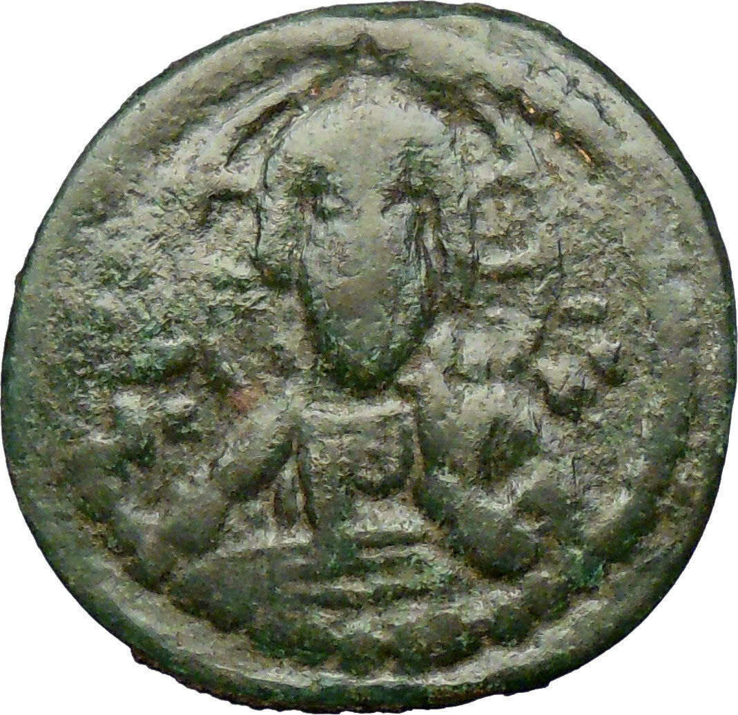 JESUS CHRIST Class G Anonymous 1068AD VIRGIN ORANS Byzantine Follis Coin i28895