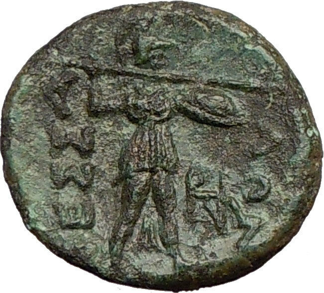 Larissa THESSALIAN LEAGUE 196BC Apollo Athena Magic Ancient GREEK Coin i21884