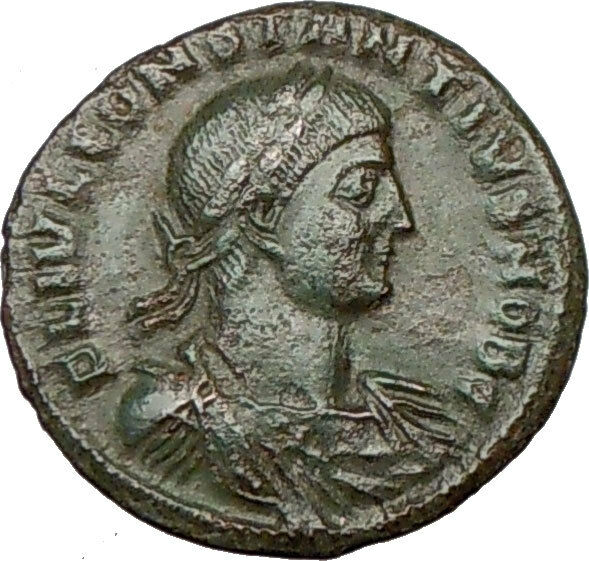 CONSTANTIUS II Constantine the Great son Ancient Roman Coin Camp GATE i18407