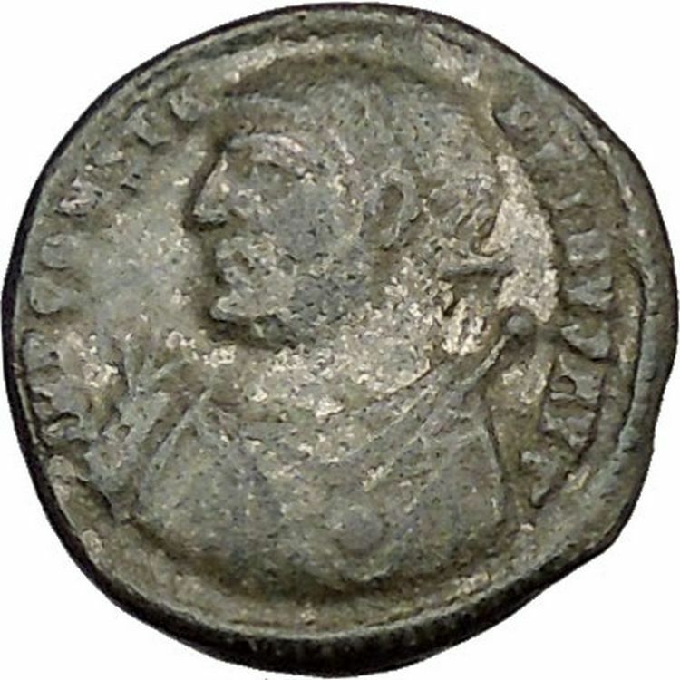 Constantine I The Great 313AD Ancient Roman Coin Zeus Jupiter Cult i39192