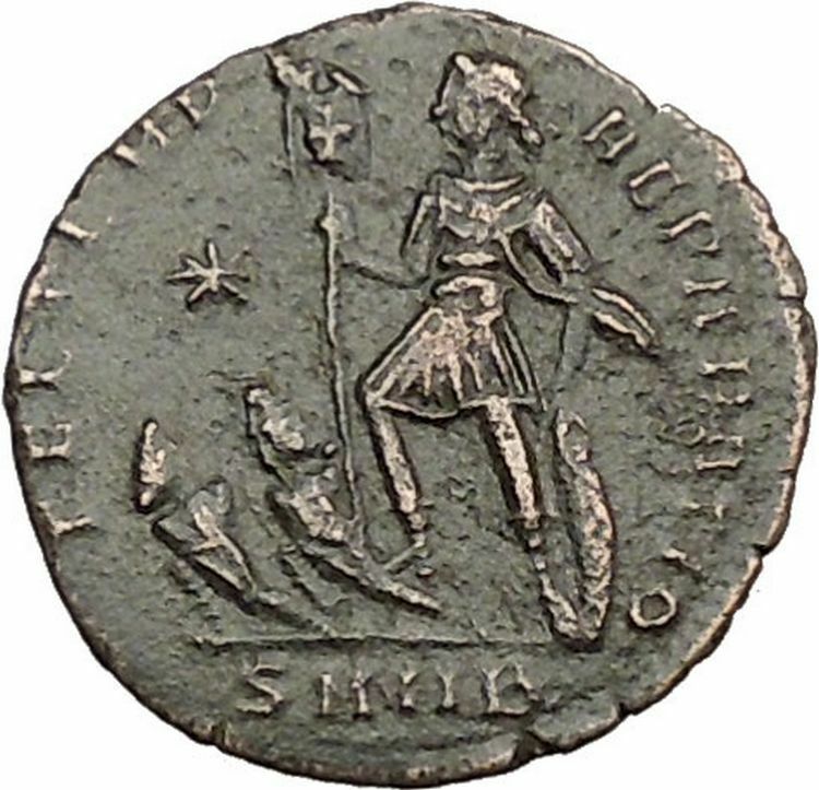 CONSTANTIUS II son of Constantine the Great w labarum Ancient Roman Coin i39170