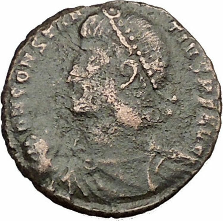 CONSTANTIUS II son of Constantine the Great w labarum Ancient Roman Coin i39170