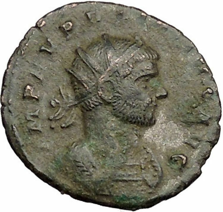 Aurelian receiving globe from Jupiter Ancient Roman Coin Jupiter Cult i39461