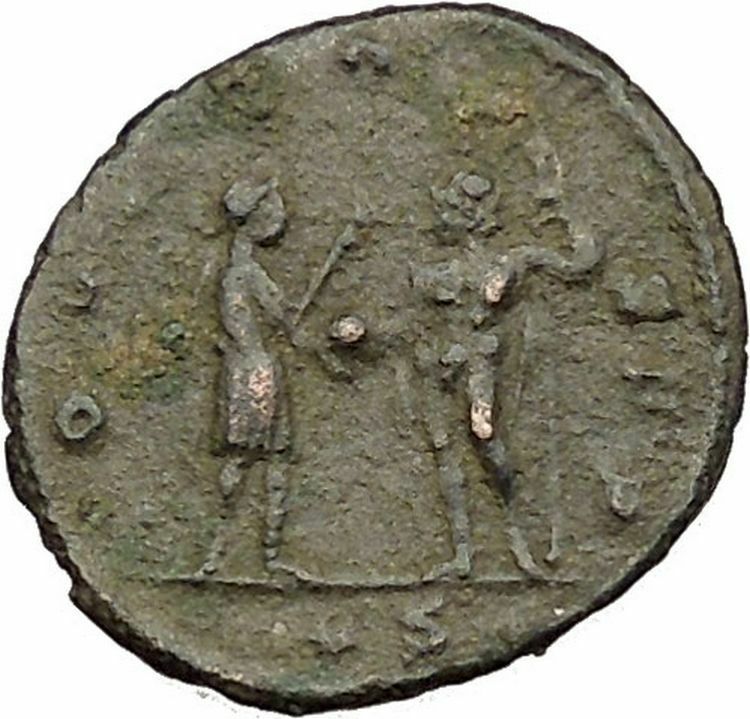 Aurelian receiving globe from Jupiter Ancient Roman Coin Jupiter Cult i39461