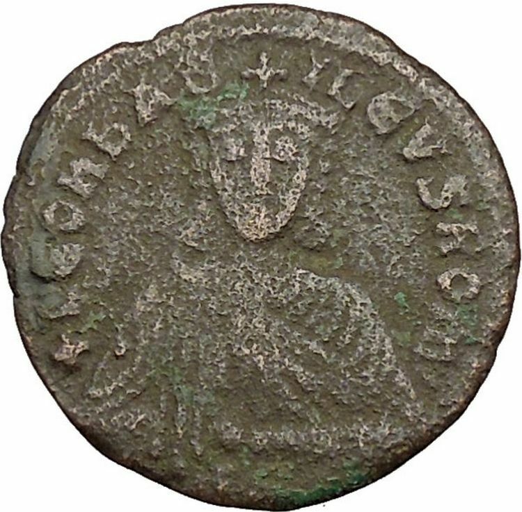 Leo VI, the Wise w purple silk roll 886AD Ancient Medieval Byzantine Coin i39431