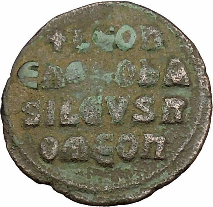 Leo VI, the Wise w purple silk roll 886AD Ancient Medieval Byzantine Coin i39431