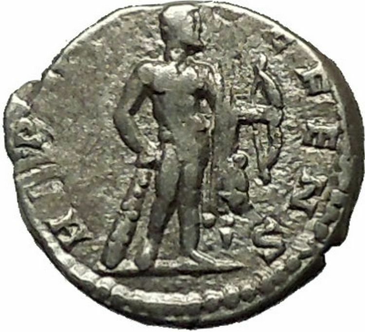 SEPTIMIUS SEVERUS Silver Ancient Roman Coin Bisexual Hero HERCULES i39622 RARE