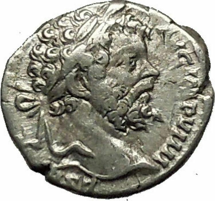 SEPTIMIUS SEVERUS Silver Ancient Roman Coin Bisexual Hero HERCULES i39622 RARE